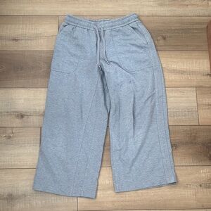 Athleta Heathered Blue Wide-Leg Pants